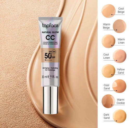 سی سی کرم نچرال گلو تاپ فیس